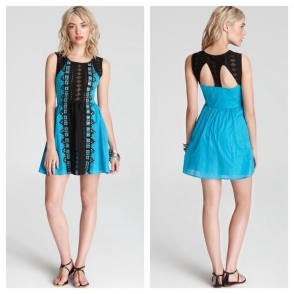 NWOT FP Sleeveless Water Lily Dress In Teal Sz 0